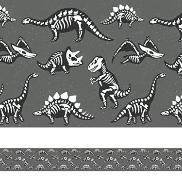 Imagem de Faixa Adesiva Infantil Dinossauros Fósseis 5mx10cm