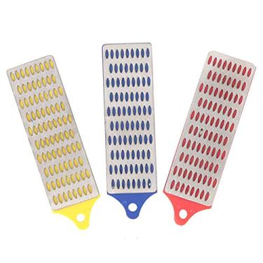 Imagem de Pedra de Amolar de Diamante, Acessórios de Cozinha 3 Peças de Apontador de Pedra e Tesoura Apontador de Faca Apontador, Pedras de Amolar