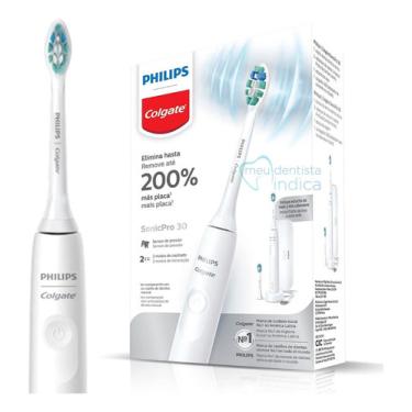 Imagem de Escova Dental Elétrica Colgate - Philips Sonicpro 30 Escova de dente sônica: produz 31.000 movimentos por minuto
