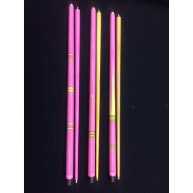 Imagem de 1 Taco Laqueado Rosa Tujague Rosca Desmontável Sinuca Bilhar