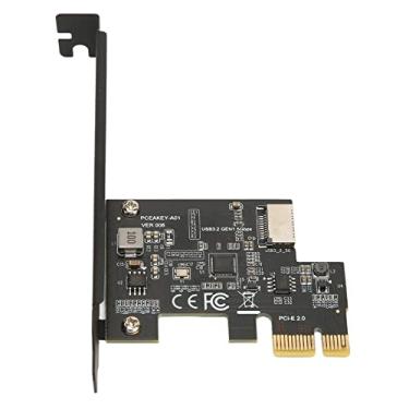 Imagem de PCI E 1X para USB 3.2 GEN1 5 Gbps 20 Pinos Cabeçalho do Painel Frontal, PCIE para Placa de Expansão USB 3.2 5 Gbps, Frontal de Alta Velocidade Tipo C, Plug and Play (PCIE X1 para