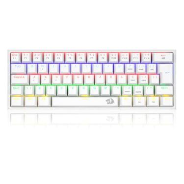 Imagem de Redragon TECLADO MECANICO GAMER FIZZ RAINBOW BRANCO SWITCH MARROM