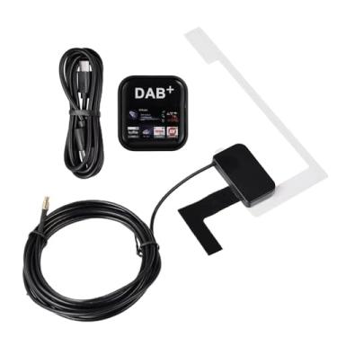 Imagem de Antena de janela de rádio de carro Active DAB Transmissão de áudio digital Antena de para-brisa de teto de janela de carro adequada para sistema de navegação Android versões 4.1~11.0
