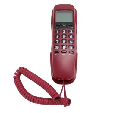 Imagem de Telefone com fio de parede com tela HD, teclas confortáveis, antiderrapante, sem necessidade de bateria, construção, suporte para identificação de chamadas (com retorno de chamada) para hotel
