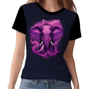 Imagem de Camisa Camiseta Estampada Elefante Pink Animais Grandes 1 - Enjoy Shop