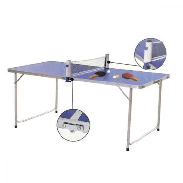 Imagem de Mesa De Ping Pong Kit Completo Tênis Ajustável Estilo Dobrável 2 Raque