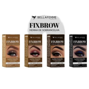 Imagem de Bella Femme Henna Sobrancelhas Castanho Médio Fixbrow Pigmentada 1,5g Bf10098