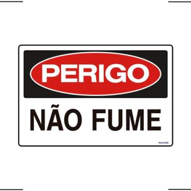 Imagem de Placa De Sinalização Perigo Não Fume 30x20 Ekomunike - S-218 F9e