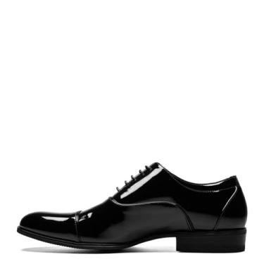 Imagem de Stacy Adams Sapato Oxford masculino Gala Cap-Toe Smoking com cadarço, Patente preta, 13