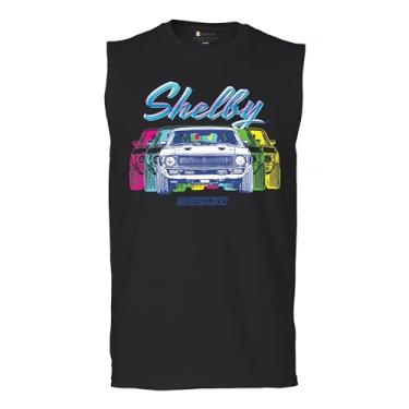 Imagem de Camiseta masculina Shelby GT500 Muscle 1967 American Legend Mustang Racing Retro Cobra GT 500 Performance Powered by Ford, Preto, GG
