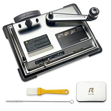 Imagem de ROWISE Nova versão de máquina de enrolar cigarros, injetor manual portátil de cigarro serve para tubo de rolamento de diâmetro 0,31"/8 mm, máquina de rolo de cigarro para tamanho de tubo: 100 mm,