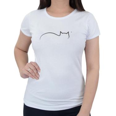 Imagem de Camiseta Feminina Gatos e Atos Cotton Comfort Branca - 9502-Feminino