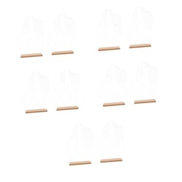 Imagem de 10 peças Nuvens Porta-brincos Suporte de brincos Suporte de brincos para pregos Porta-brincos de meninas Prato de joias Prateleira de exibição de joias para meninas Brincos de madeira As nuvens / 1595