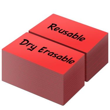 Imagem de LLPT Etiquetas magnéticas apagáveis a seco 5 x 10 cm, 50 pacotes de adesivos magnéticos em branco para escrita, reutilizáveis para prateleira de geladeira, quadro branco, caixa de ferramentas e outras