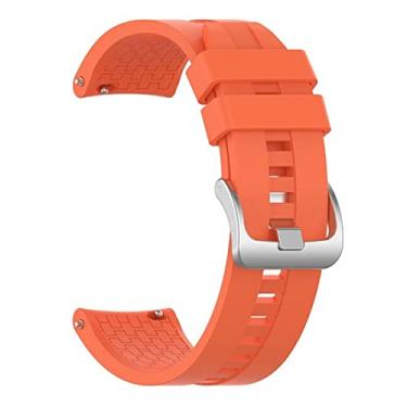 Imagem de Estilo no Pulso, Pulseira 22mm compatível com Zeblaze Btalk 3, Btalk 3 Plus ou Btalk 3 Pro - Silicone Style cor:Laranja