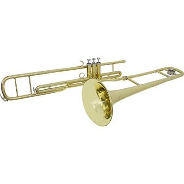 Imagem de Trombone de Pisto Tenor TB 200PD Laqueado Dourado com Case New York