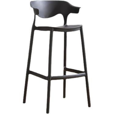 Imagem de Bancos de bar modernos, bancos de bar com encosto, elevador giratório ajustável a gás, banco de couro para café da manhã, balcão, cozinha e casa, A, 49 * 48 * 75 * 99 cm