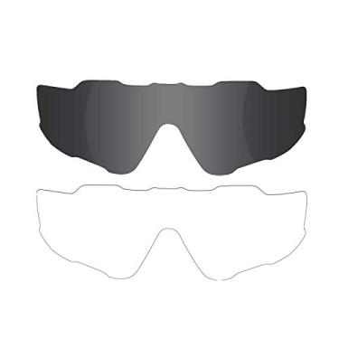 Imagem de Kygear Lentes de reposição à prova de brilho de 12 mm para óculos de sol Oakley OO9290 Jawbreaker, Preto e transparente, 0