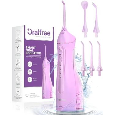 Imagem de Water Dental flosser for Teeth Cleaning - Oralfree Braces Care, Cordless Portable Rechargeable Oral Irrigator 4 Modes 5 Tips IPX7 Waterproof Powerful Battery Water Teeth Cleaner Pick for Home Travel