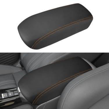 Imagem de INTGET Capa de console central para acessórios Honda HRV/HR-V 2026 2023 2024 2025 couro descanso de braço caixa de descanso de braço protetor de assento do console médio (pontos laranja, 2023+)