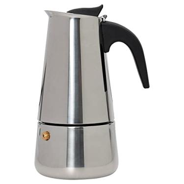 Imagem de Mimo Style Cafeteira Italiana Moka de Aço inoxidável Com Alça Café Expresso Para 6 Cafézinhos, Capacidade 300 ml