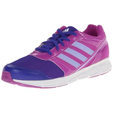 Imagem de adidas Tênis de corrida Performance Hyperfast (criança pequena/criança grande), Rosa/roxo/flash noturno, 18