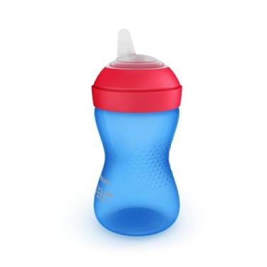 Imagem de Copo de Transição Philips Avent para Bebês, com Bico de Silicone, 9+ Meses, Azul/Vermelho