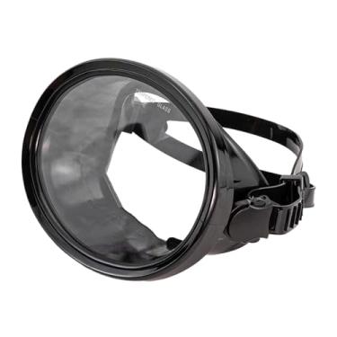 Imagem de YIJU Máscara de mergulho de lente única, óculos de lente de vidro temperado, sem embaçamento, formato oval, máscara de natação para mergulho autônomo,