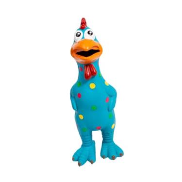 Imagem de Generic Brinquedos de cachorro que fazem barulho, brinquedo de mastigar para cachorro, jogos de quintal novos, jogos de festa engraçados, brinquedo de galinha, Azul