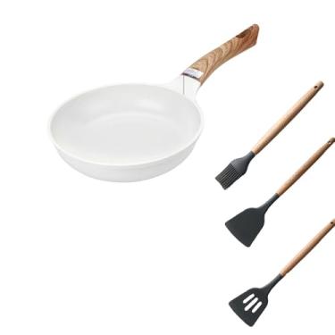 Imagem de Conjunto de panelas de cerâmica, frigideira e panela antiaderente, conjunto de panelas para crepe de café da manhã, frigideira de favo de mel, wok, panela de esmalte de cozinha japonesa, S,