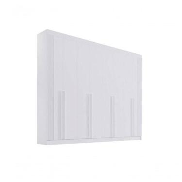 Imagem de Guarda Roupas Casal Daymond 8pts Ripado 100% Mdf Ddoro Móveis - D\`doro Branco