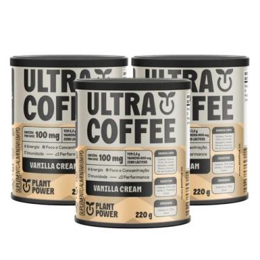 Imagem de 3x Ultra Coffee Plant Power Vanilla Cream 220g, Vanilla Cream