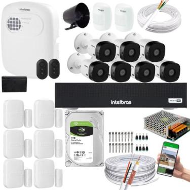 Imagem de Kit 7 Câmeras 1120B Dvr Intelbras + kit Alarme+ivp 2000+xas 4010 + HD 