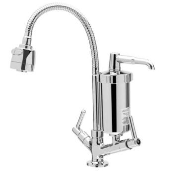 Imagem de Torneira Com Filtro Gourmet Cozinha Bancada + Refil Extra - Tik De Cas