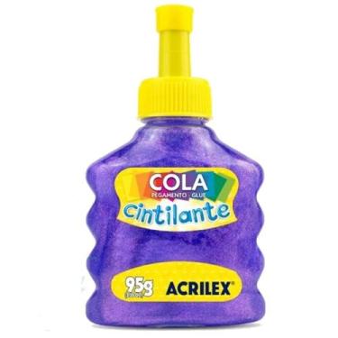 Imagem de Cola cintilante 95g lilas 025950528 - ACRILEX, 3
