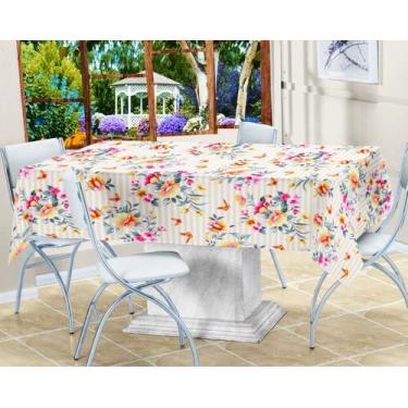 Imagem de Toalha De Mesa Linhão 3m X 1,5m Flores - Tuca Casa