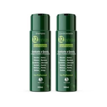 Imagem de Kit Shampoo e Condicionador Tonificante 12 Ervas 600ml - Trihair