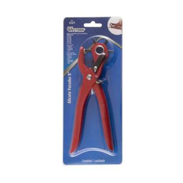 Imagem de Alicate Vazador 8 Furador Couro Eva Cinto Chinelo 6 Furos Western, 8"