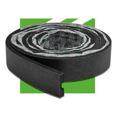 Imagem de Eva Rodape Acabamento Ripado Laminado 2,5M - Urban Black+ - Meu Rodapé