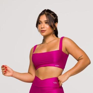 Imagem de Top Feminino Fitness Poliamida Academia Decote Reto Treinos - LOT FITN