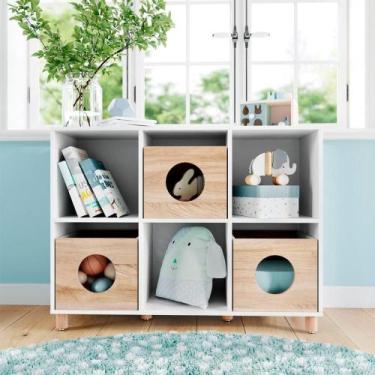 Imagem de Estante Organizadora de Brinquedos Coleção Tivoli Divicar, branco/carv