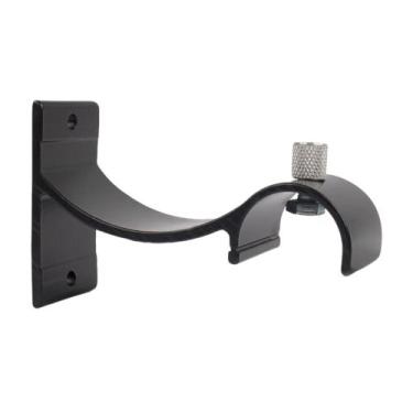 Imagem de Suporte Para Varão Wave Alumínio Perfil Invertido 19mm Preto - Decor L