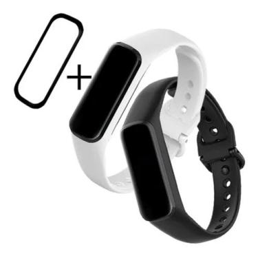 Imagem de 2 Pulseiras Silicone Para Galaxy Fit 2 Sm-r220 + Pelicula Nano Gel - P