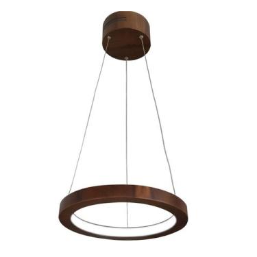 Imagem de Pendente de Madeira Sirius LED 6000K Acrílico 40 cm Imbuia - Madeluz