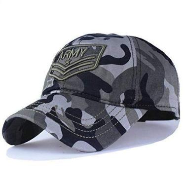 Imagem de Boné Escudo Army snapback chapéus Estilosos CasuaIs Xthree - Camuflage