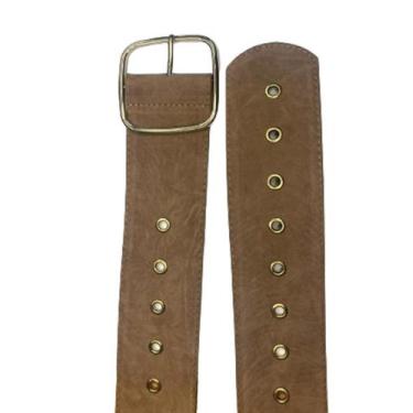 Imagem de Cinto Feminino Com Furos Em Metal Dourado Cores Modelo Grosso MZS-2066