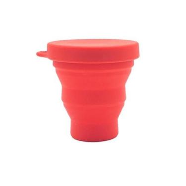 Imagem de Copo Reutilizável de Silicone Retrátil 480 Ml -  Coral - SILICUP