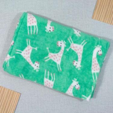 Imagem de Manta quentinha para bebê girafinha verde - Era Uma Vez