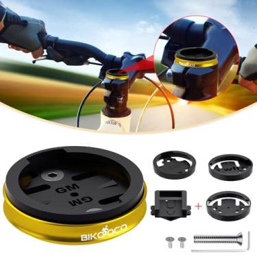 Imagem de BIKOOCO Suporte para fone de ouvido com haste de bicicleta de liga de alumínio para Garmin 25 200 130 500 510 520 520 800 810 820 1000 1030, Wahoo Elemnt, Bryton, Cateye Cycling GPS Computer