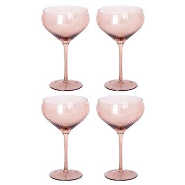 Imagem de Mary Square Borda transparente 141.7 g durável com haste de vidro canelado cupê champanhe vinho coquetel bebida bebida, acessório para carrinho de bar, utensílios de bebida todos os dias e festas,